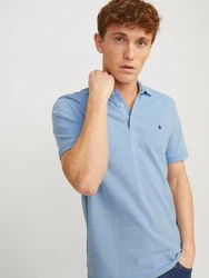 Jack & Jones Poloshirt JJEPAULOS POLO SS NOOS Hellblau/Blau