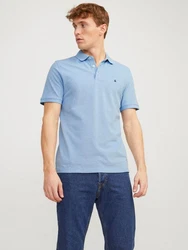 Jack & Jones Poloshirt JJEPAULOS POLO SS NOOS Hellblau/Blau