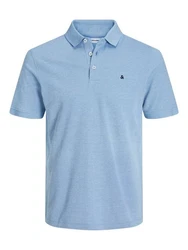 Jack & Jones Poloshirt JJEPAULOS POLO SS NOOS Hellblau/Blau