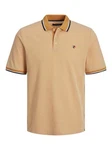 JACK & JONES Poloshirt JPRBLUWIN 5525 Braun/Beige/Khaki