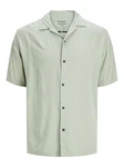 Jack & Jones Kurzarmhemd JJEJEFF SOLID RESORT SHIRT Hellgrün/Grün/Khaki/Dunkelgrün