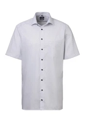 OLYMP Kurzarmhemd Luxor modern fit Grau/Creme/Blau/Weiß