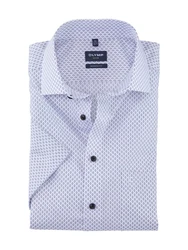 OLYMP Kurzarmhemd Luxor modern fit Grau/Creme/Blau/Weiß