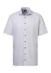 OLYMP Kurzarmhemd Luxor modern fit Grau/Creme/Blau/Weiß