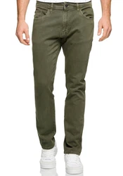 Indicode Regular-fit Jeans INGannar Dunkelgrün/Khaki