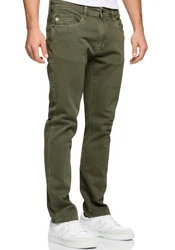Indicode Regular-fit Jeans INGannar Dunkelgrün/Khaki