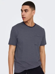 Only & Sons T-Shirt Bale Dunkelblau/Grau/Blau