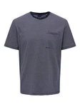 Only & Sons T-Shirt Bale Dunkelblau/Grau/Blau