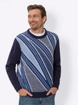Sieh an! Strickpullover Rundhals-Pullover Blau/Hellblau/Grau/Dunkelblau/Lila