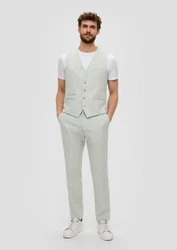 s.Oliver BLACK LABEL Anzugweste s.O PURE Hellgrün/Grau/Khaki