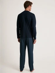 CALIDA Pyjama Special Herren Dunkelblau/Blau