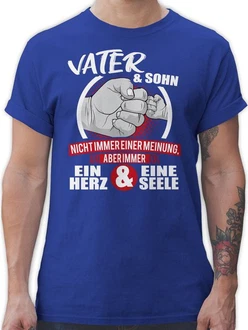 Shirtracer T-Shirt Vater & Sohn Immer ein Herz & eine Seele Partner-Look Familie Papa Shirtracer T-Shirt Vater & Sohn Immer ein Herz & eine Seele Partner-Look Familie Papa
