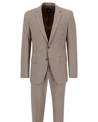 BOSS Anzug HUGE Slim Fit Beige/Braun/Grau/Khaki