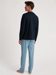 CALIDA Pyjama Special Herren Dunkelblau/Blau/Hellblau