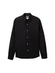 TOM TAILOR Denim Langarmhemd Schwarz