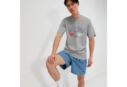 Ellesse T-Shirt mit Logodruck Grau/Braun/Hellblau