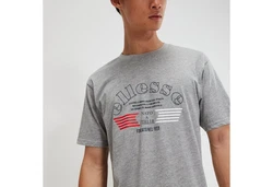 Ellesse T-Shirt mit Logodruck Grau/Braun/Hellblau