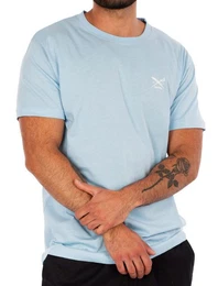 T-Shirt - Basic T-Shirt - Hellblaues T-Shirt - Kurzarm Shirt einfarbig