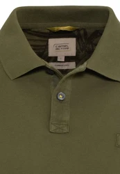 camel active Herren Piqué Poloshirt Dunkelgrün/Khaki