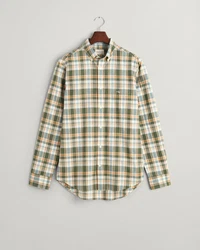 Gant Kurzarmshirt REG COTTON LINEN CHECK SHIRT Grün/Dunkelgrün/Gelb/Hellblau/Rot