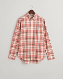 Kurzarmshirt REG COTTON LINEN CHECK SHIRT