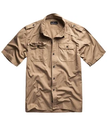 Kurzarmhemd M65 Basic Hemd Kurzarm beige