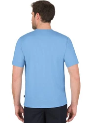 Trigema T-Shirt Hellblau/Blau