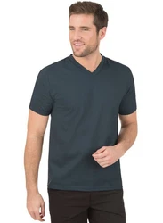 Trigema T-Shirt TRIGEMA V-Shirt DELUXE Dunkelblau/Grau/Dunkelgrau/Hellblau/Blau