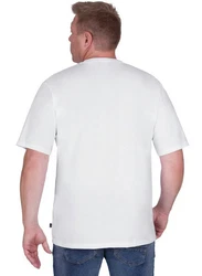 Trigema T-Shirt TRIGEMA V-Shirt DELUXE Weiß/Creme/Grau
