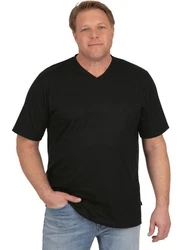Trigema T-Shirt TRIGEMA V-Shirt DELUXE Schwarz