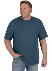 Trigema T-Shirt TRIGEMA T-Shirt DELUXE Dunkelblau/Blau/Türkis/Grau/Hellblau