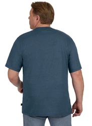 Trigema T-Shirt TRIGEMA T-Shirt DELUXE Dunkelblau/Blau/Türkis/Grau/Hellblau