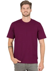 Trigema T-Shirt TRIGEMA T-Shirt DELUXE Dunkelrot/Lila/Rosa