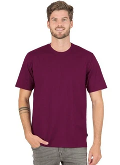 Trigema T-Shirt TRIGEMA T-Shirt DELUXE Dunkelrot/Lila/Rosa Trigema T-Shirt TRIGEMA T-Shirt DELUXE Dunkelrot/Lila/Rosa