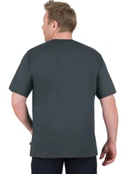 Trigema T-Shirt TRIGEMA T-Shirt DELUXE Dunkelblau/Grau/Dunkelgrau