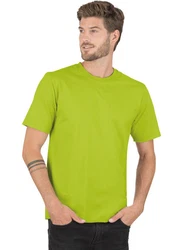 Trigema T-Shirt TRIGEMA T-Shirt DELUXE Grün/Neonfarben/Türkis
