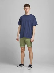 Jack & Jones Stoffhose JPSTBOWIE JJSHORTS SOLID SN Dunkelgrün/Grün/Khaki