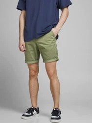 Jack & Jones Stoffhose JPSTBOWIE JJSHORTS SOLID SN Dunkelgrün/Grün/Khaki