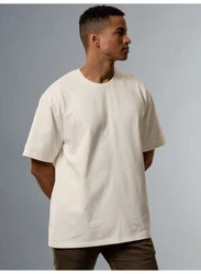 Trigema T-Shirt Heavy Oversized  Weiß/Khaki