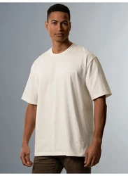 Trigema T-Shirt Heavy Oversized  Weiß/Khaki