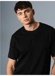 Trigema T-Shirt Heavy Oversized  Schwarz/Hellblau