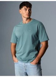 Trigema T-Shirt Heavy Oversized  Blau/Türkis/Hellblau/Grün