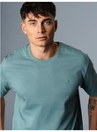 Trigema T-Shirt Heavy Oversized  Blau/Türkis/Hellblau/Grün