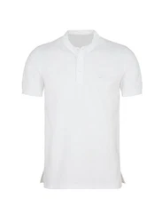 Trigema T-Shirt Henley Shirt mit Knopfleiste wei