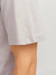 Jack & Jones T-Shirt JJESUMMER LINEN TEE SS O-NECK Khaki/Braun/Grau/Beige/Weiß