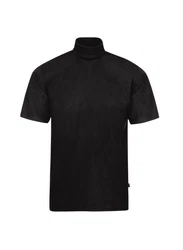 Trigema T-Shirt mit Stehkragen Schwarz