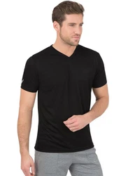 Trigema V-Shirt TRIGEMA V-Shirt COOLMAX schwarz