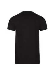 Trigema T-Shirt V-Shirt Slim Fit Schwarz/Hellblau
