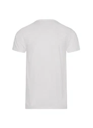 Trigema T-Shirt V-Shirt Slim Fit Creme/Hellblau/Weiß