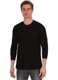 T-Shirt Langarmshirt aus 100% Baumwolle (1-tlg)